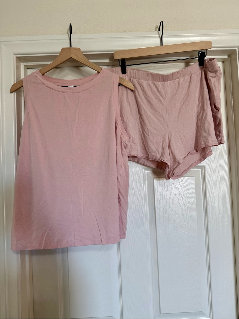 Stars Above Pink Lounge Pajama Set XXL Tank Top Shorts Pockets Soft Sleep